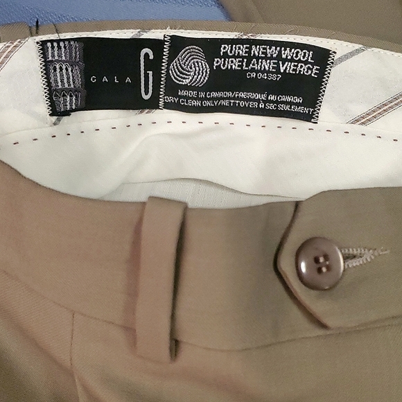 Gala Pure New Wool Men's Pleated Trousers - Size W34 L31 (can be lengthened) - Picture 6 of 10